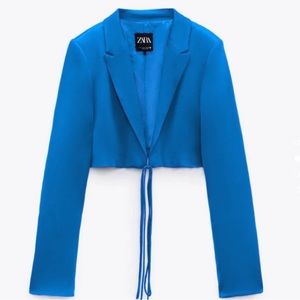 Cropped Blue Blazer